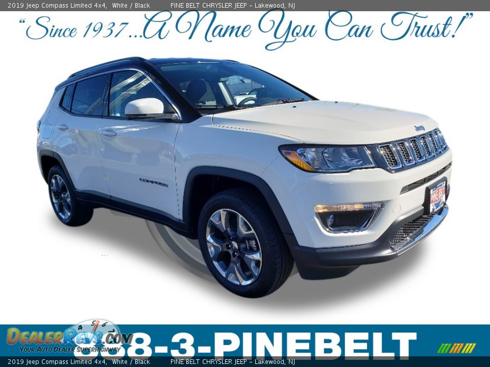 2019 Jeep Compass Limited 4x4 White / Black Photo #1