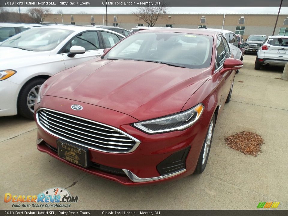 2019 Ford Fusion Hybrid SEL Ruby Red / Ebony Photo #1