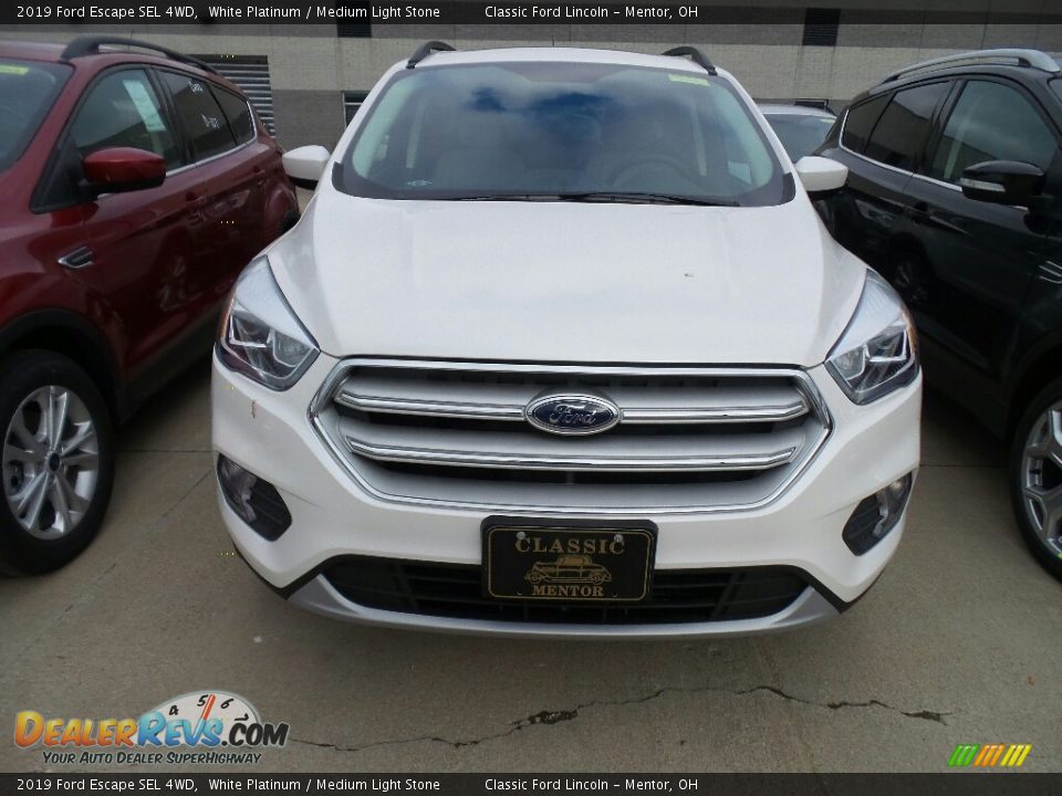 2019 Ford Escape SEL 4WD White Platinum / Medium Light Stone Photo #2