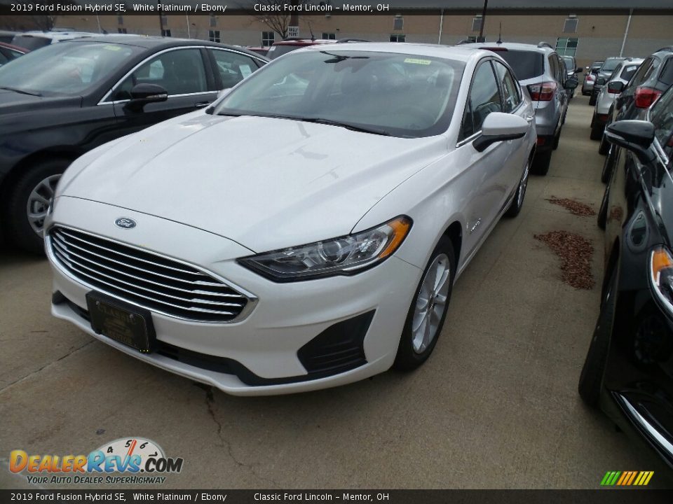 2019 Ford Fusion Hybrid SE White Platinum / Ebony Photo #1