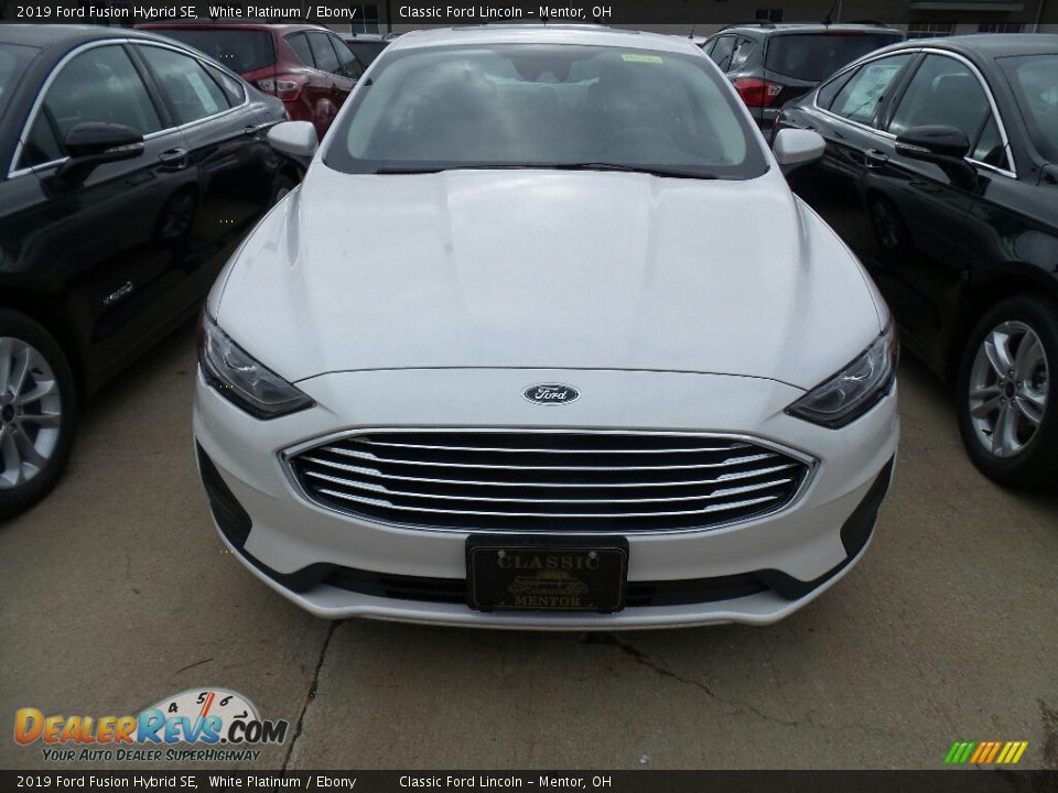 2019 Ford Fusion Hybrid SE White Platinum / Ebony Photo #2