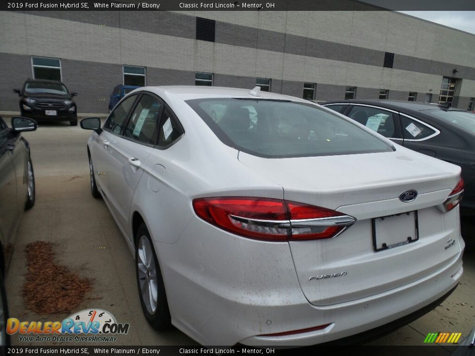 2019 Ford Fusion Hybrid SE White Platinum / Ebony Photo #3