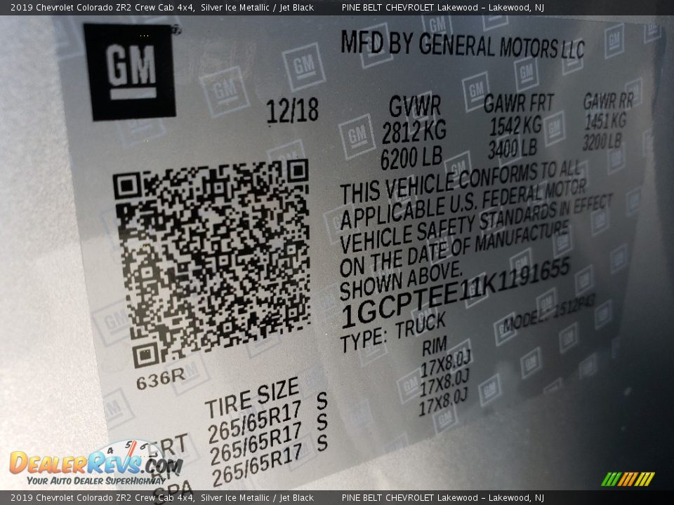 2019 Chevrolet Colorado ZR2 Crew Cab 4x4 Silver Ice Metallic / Jet Black Photo #9