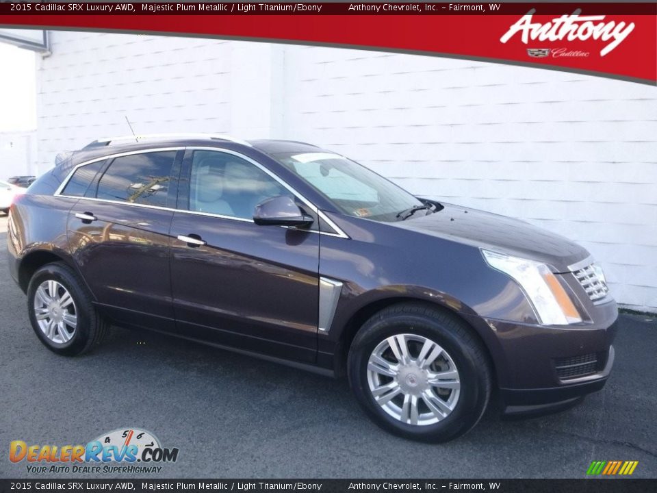 2015 Cadillac SRX Luxury AWD Majestic Plum Metallic / Light Titanium/Ebony Photo #1