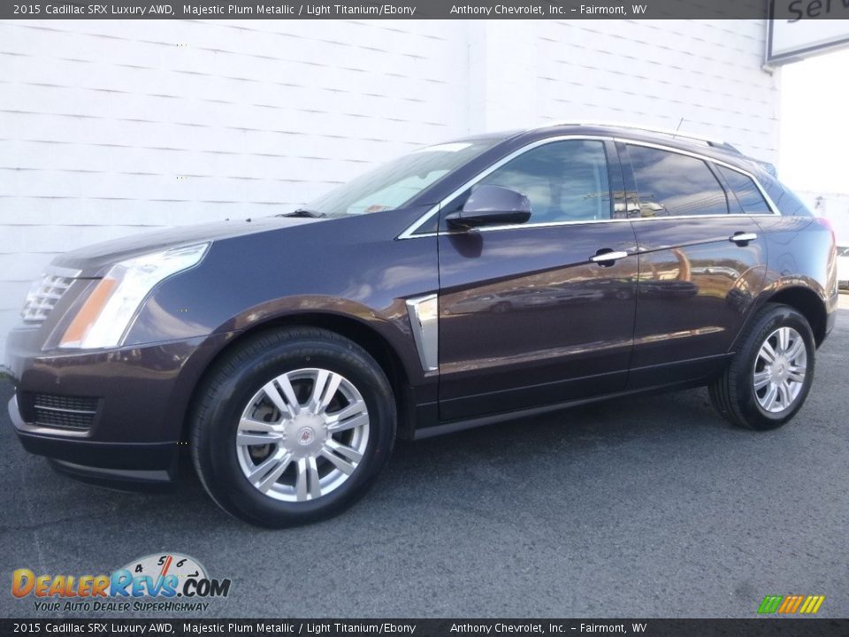 2015 Cadillac SRX Luxury AWD Majestic Plum Metallic / Light Titanium/Ebony Photo #2