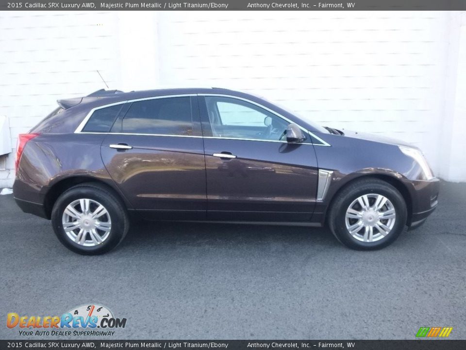 2015 Cadillac SRX Luxury AWD Majestic Plum Metallic / Light Titanium/Ebony Photo #3