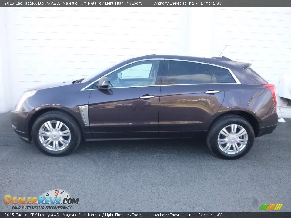 2015 Cadillac SRX Luxury AWD Majestic Plum Metallic / Light Titanium/Ebony Photo #4