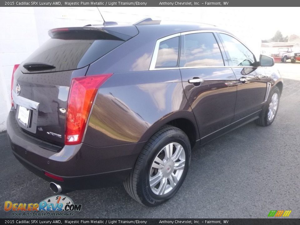 2015 Cadillac SRX Luxury AWD Majestic Plum Metallic / Light Titanium/Ebony Photo #5