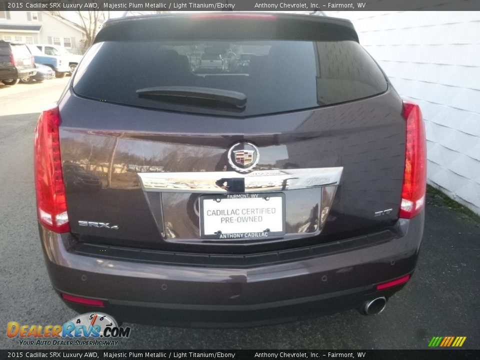 2015 Cadillac SRX Luxury AWD Majestic Plum Metallic / Light Titanium/Ebony Photo #7
