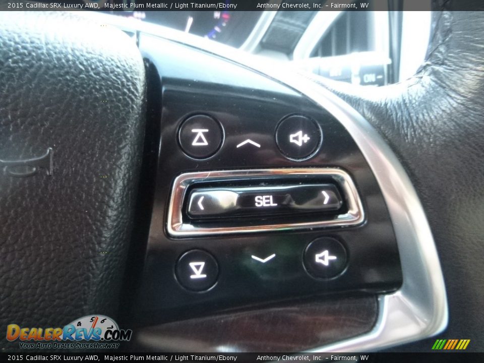 2015 Cadillac SRX Luxury AWD Majestic Plum Metallic / Light Titanium/Ebony Photo #17