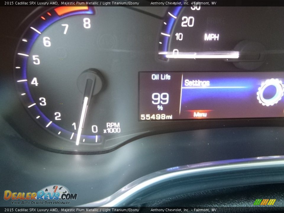 2015 Cadillac SRX Luxury AWD Majestic Plum Metallic / Light Titanium/Ebony Photo #19