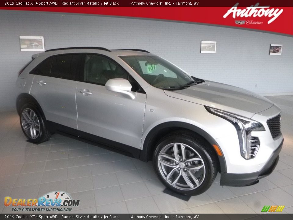 2019 Cadillac XT4 Sport AWD Radiant Silver Metallic / Jet Black Photo #1