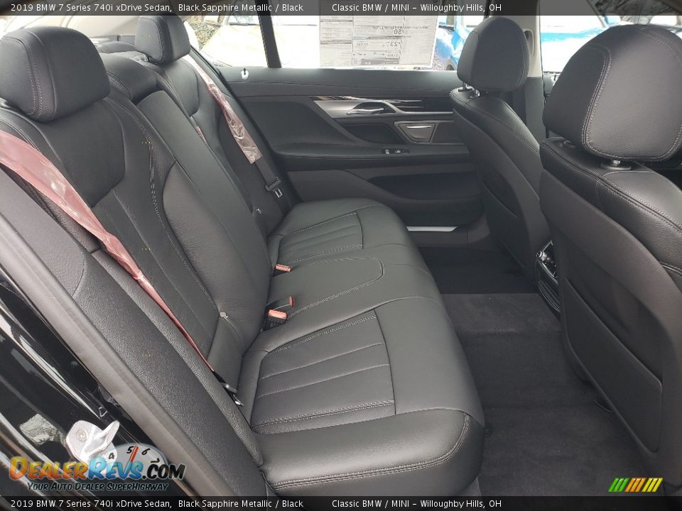 Rear Seat of 2019 BMW 7 Series 740i xDrive Sedan Photo #5