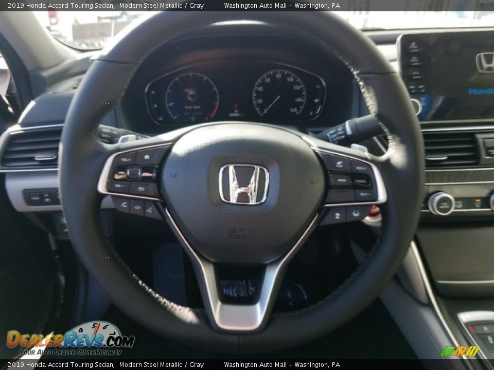 2019 Honda Accord Touring Sedan Modern Steel Metallic / Gray Photo #16