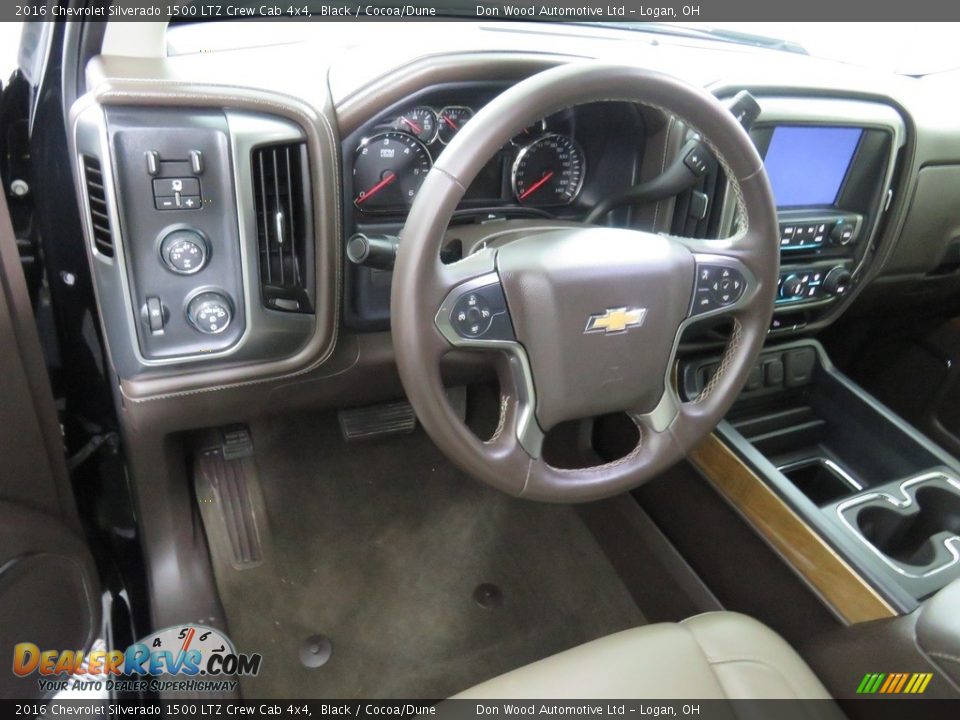 2016 Chevrolet Silverado 1500 LTZ Crew Cab 4x4 Black / Cocoa/Dune Photo #20
