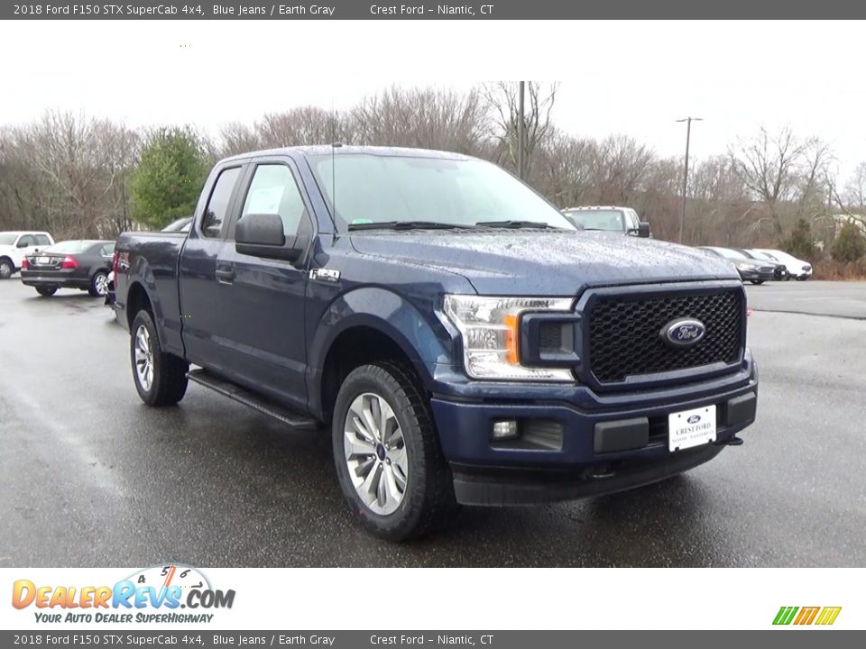 2018 Ford F150 STX SuperCab 4x4 Blue Jeans / Earth Gray Photo #1
