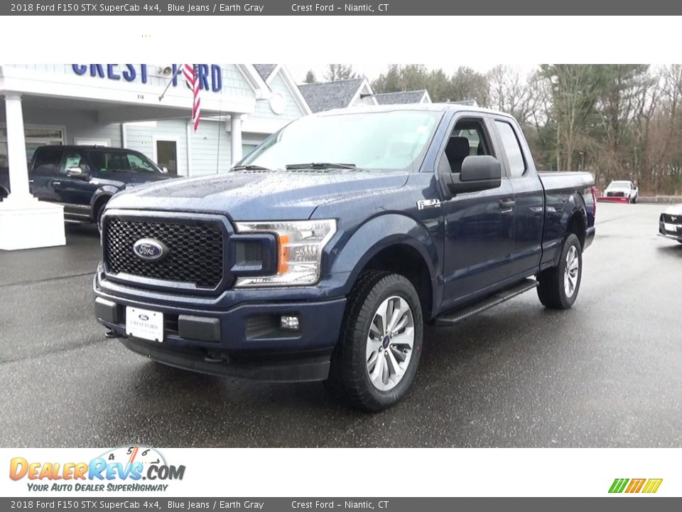 2018 Ford F150 STX SuperCab 4x4 Blue Jeans / Earth Gray Photo #3