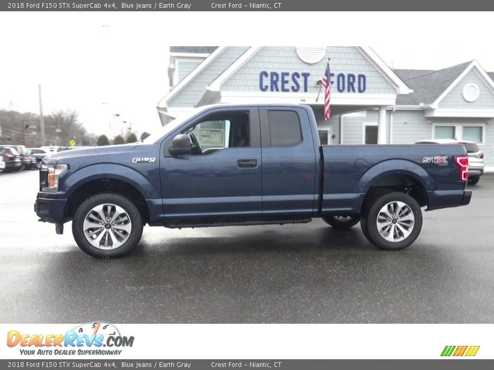 2018 Ford F150 STX SuperCab 4x4 Blue Jeans / Earth Gray Photo #4