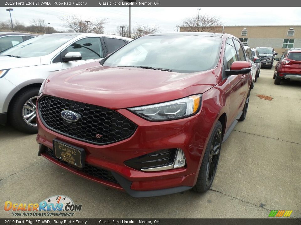 2019 Ford Edge ST AWD Ruby Red / Ebony Photo #1