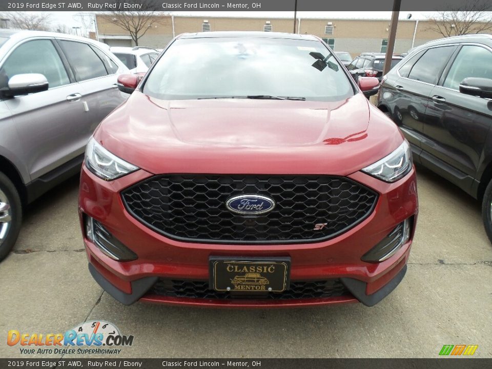 2019 Ford Edge ST AWD Ruby Red / Ebony Photo #2