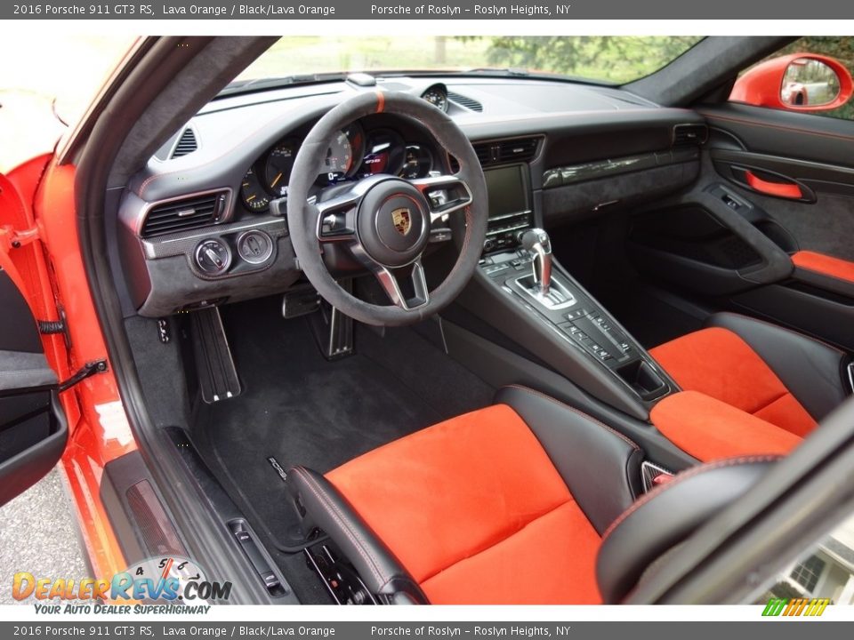 Black/Lava Orange Interior - 2016 Porsche 911 GT3 RS Photo #11