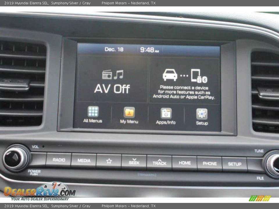 2019 Hyundai Elantra SEL Symphony Silver / Gray Photo #11