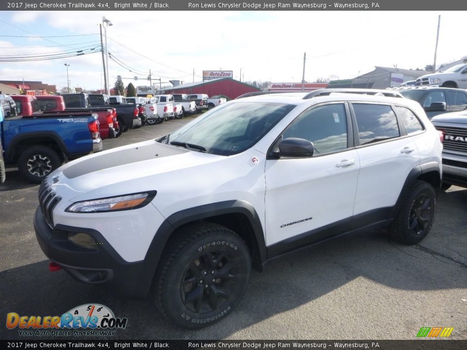 2017 Jeep Cherokee Trailhawk 4x4 Bright White / Black Photo #1
