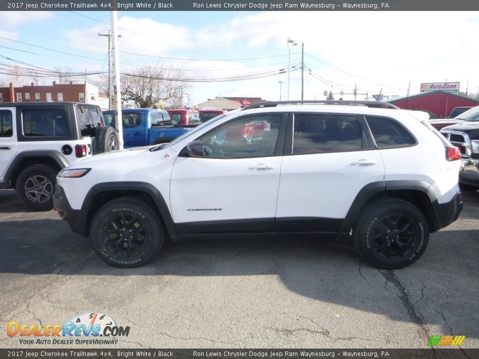 2017 Jeep Cherokee Trailhawk 4x4 Bright White / Black Photo #2