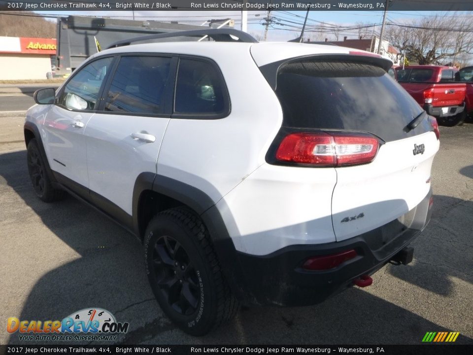 2017 Jeep Cherokee Trailhawk 4x4 Bright White / Black Photo #3