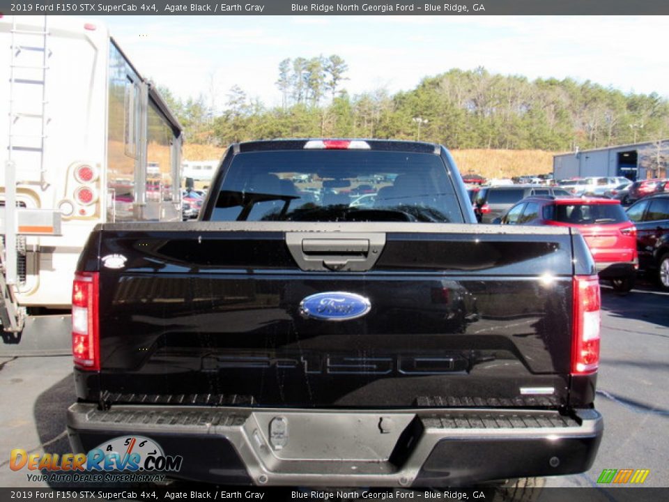 2019 Ford F150 STX SuperCab 4x4 Agate Black / Earth Gray Photo #4