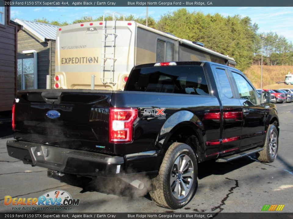 2019 Ford F150 STX SuperCab 4x4 Agate Black / Earth Gray Photo #5