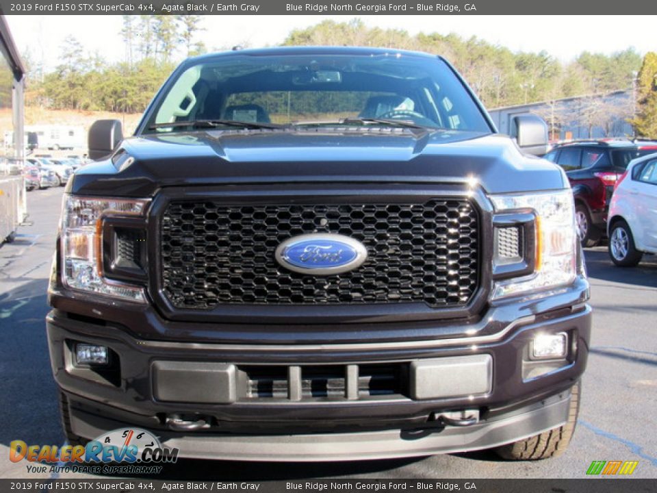 2019 Ford F150 STX SuperCab 4x4 Agate Black / Earth Gray Photo #8