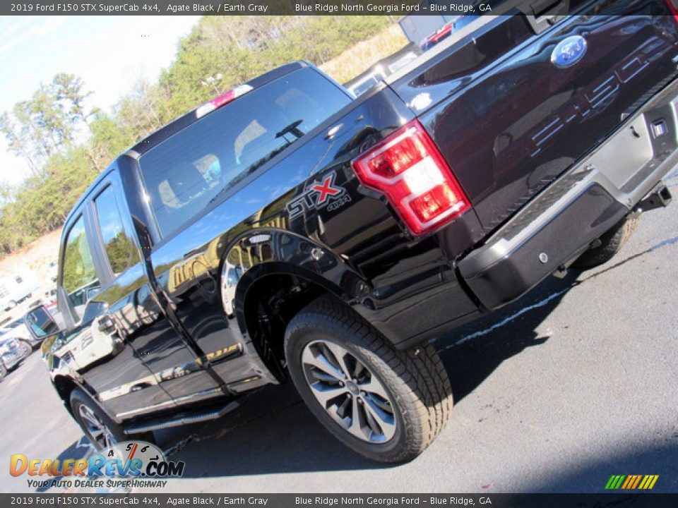 2019 Ford F150 STX SuperCab 4x4 Agate Black / Earth Gray Photo #32