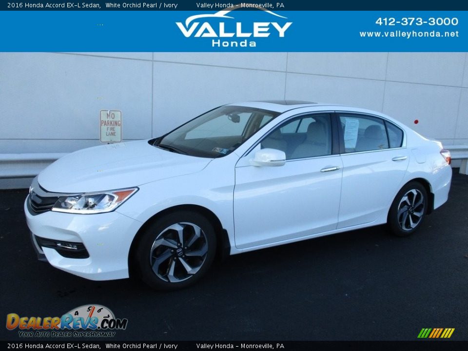 2016 Honda Accord EX-L Sedan White Orchid Pearl / Ivory Photo #1