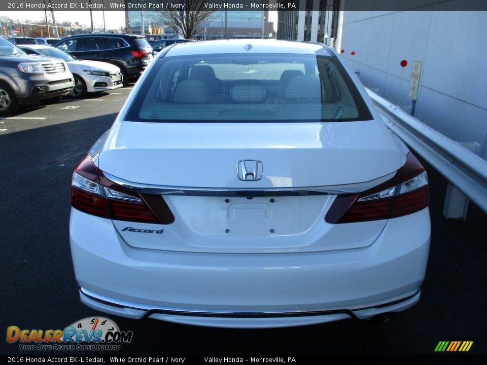 2016 Honda Accord EX-L Sedan White Orchid Pearl / Ivory Photo #4
