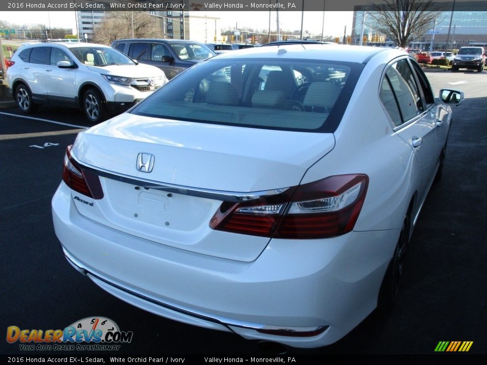2016 Honda Accord EX-L Sedan White Orchid Pearl / Ivory Photo #5