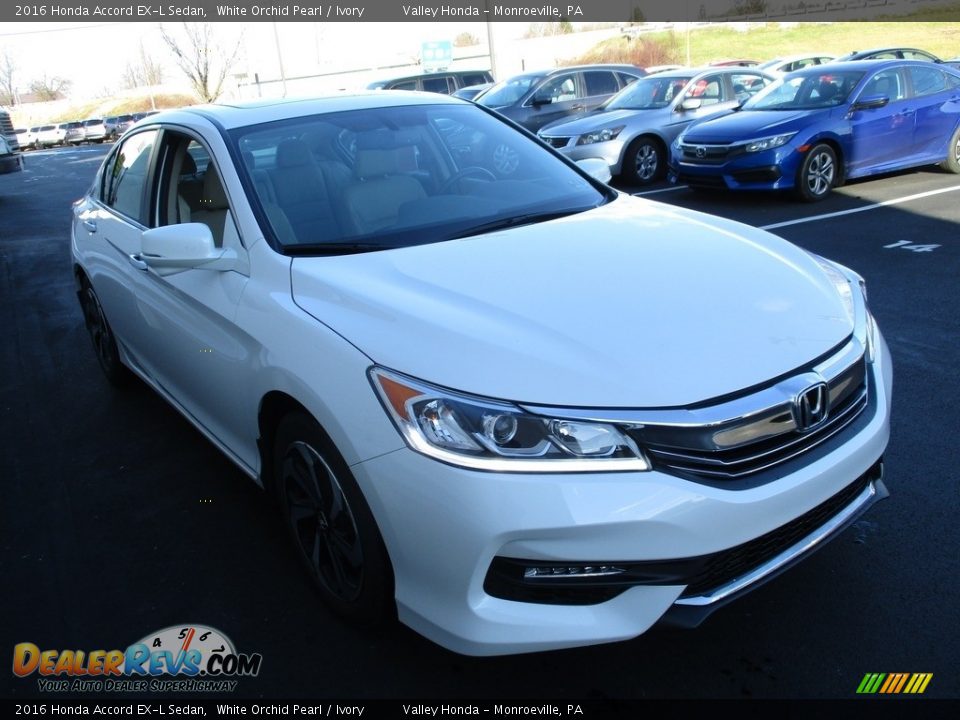 2016 Honda Accord EX-L Sedan White Orchid Pearl / Ivory Photo #7