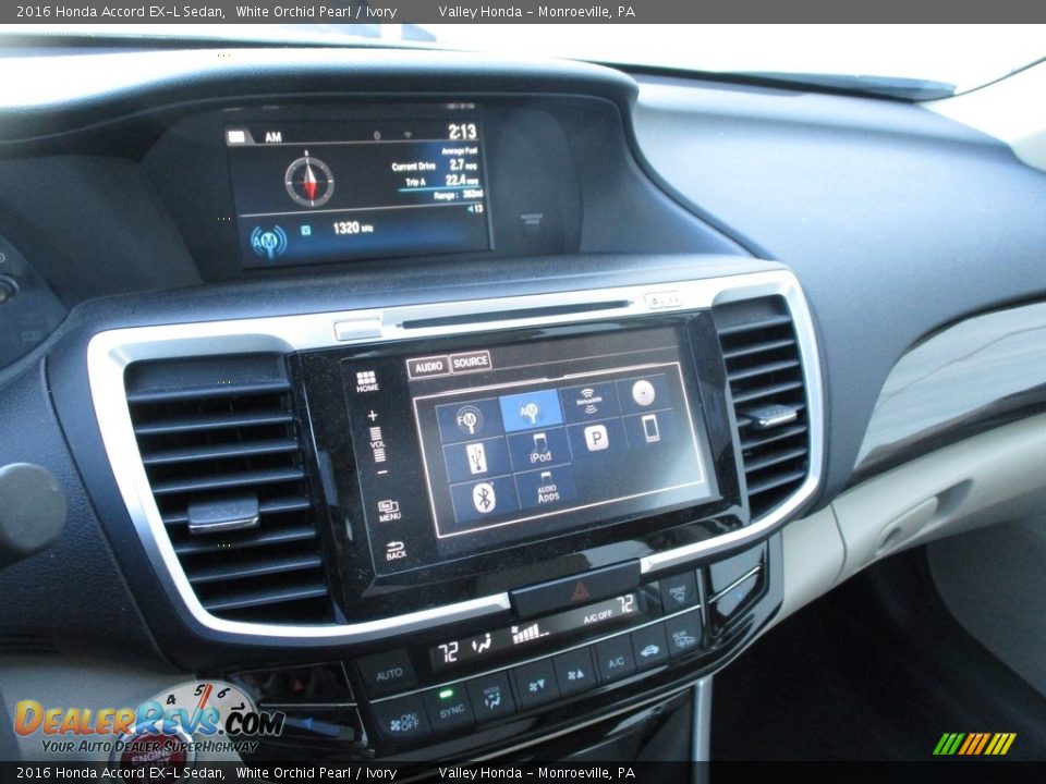 2016 Honda Accord EX-L Sedan White Orchid Pearl / Ivory Photo #15