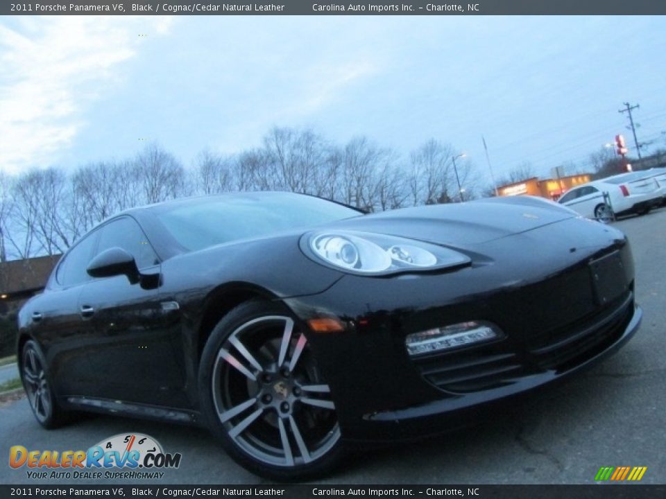 2011 Porsche Panamera V6 Black / Cognac/Cedar Natural Leather Photo #2