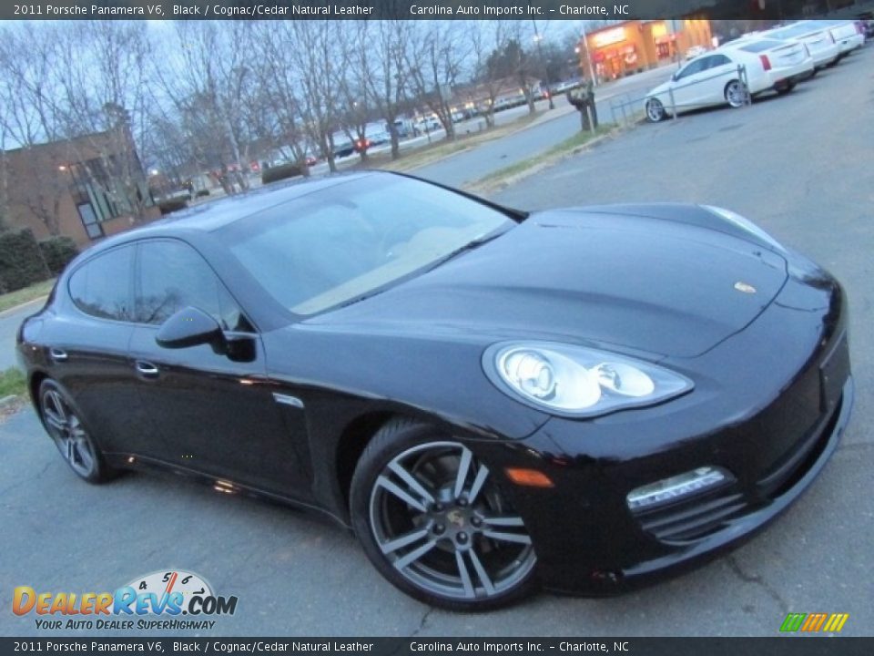 2011 Porsche Panamera V6 Black / Cognac/Cedar Natural Leather Photo #3