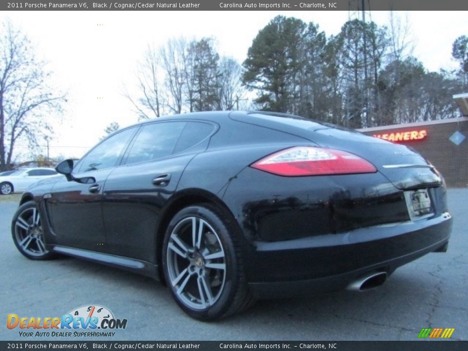2011 Porsche Panamera V6 Black / Cognac/Cedar Natural Leather Photo #8