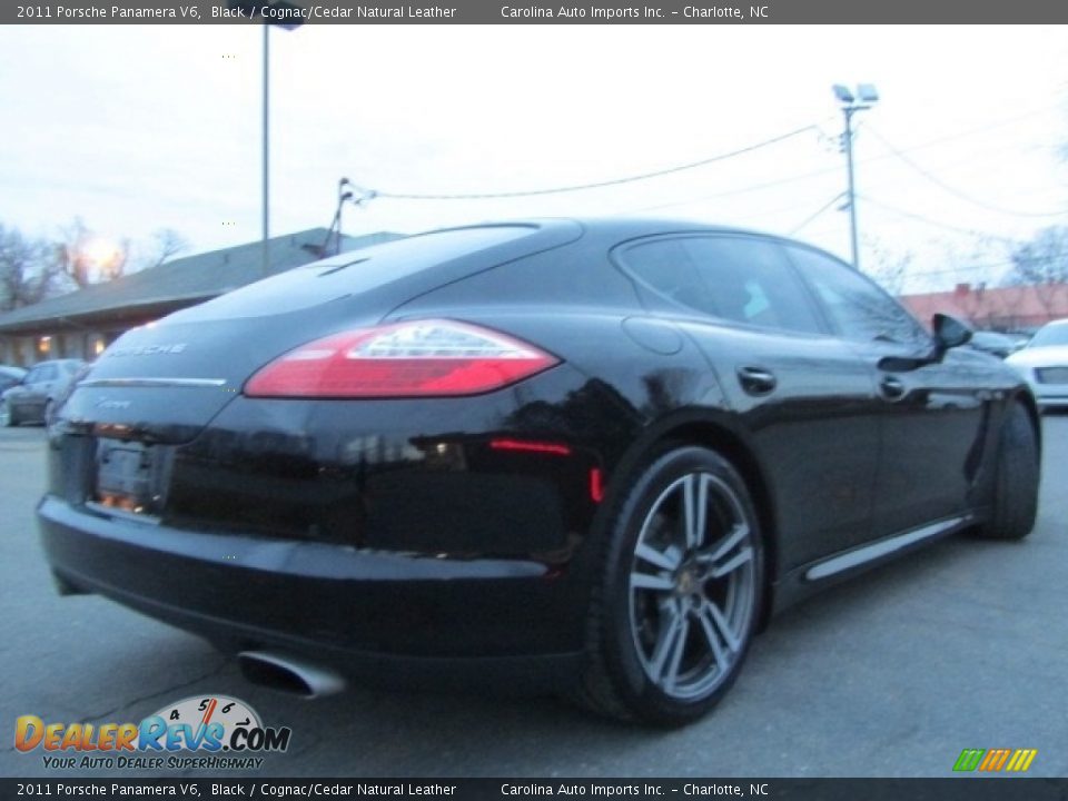 2011 Porsche Panamera V6 Black / Cognac/Cedar Natural Leather Photo #10