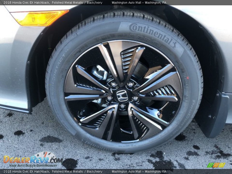2018 Honda Civic EX Hatchback Polished Metal Metallic / Black/Ivory Photo #5