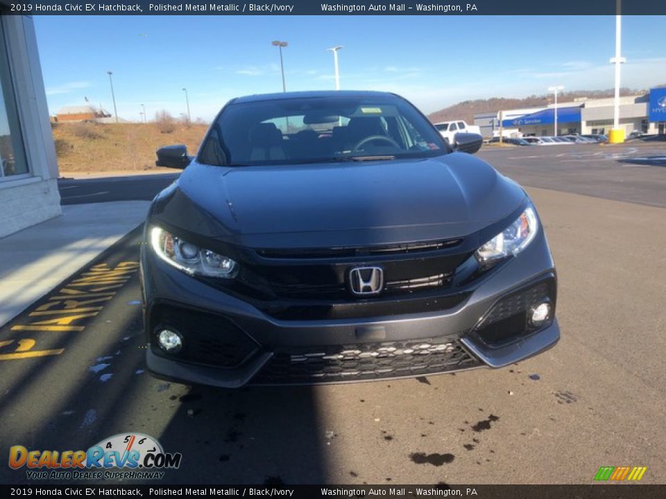 2019 Honda Civic EX Hatchback Polished Metal Metallic / Black/Ivory Photo #4