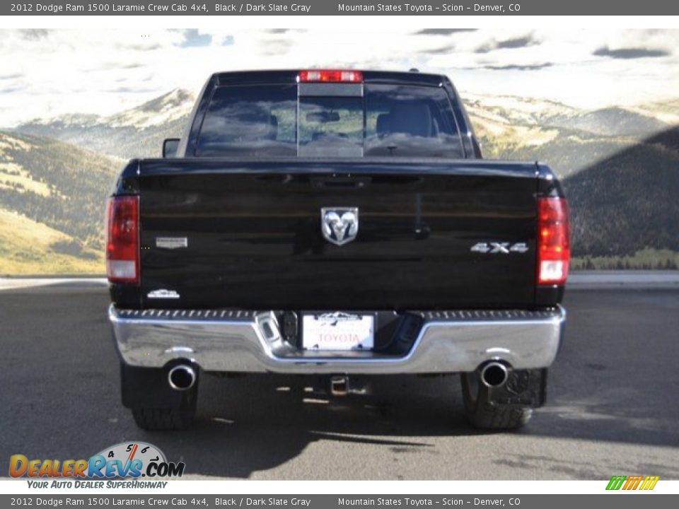2012 Dodge Ram 1500 Laramie Crew Cab 4x4 Black / Dark Slate Gray Photo #9
