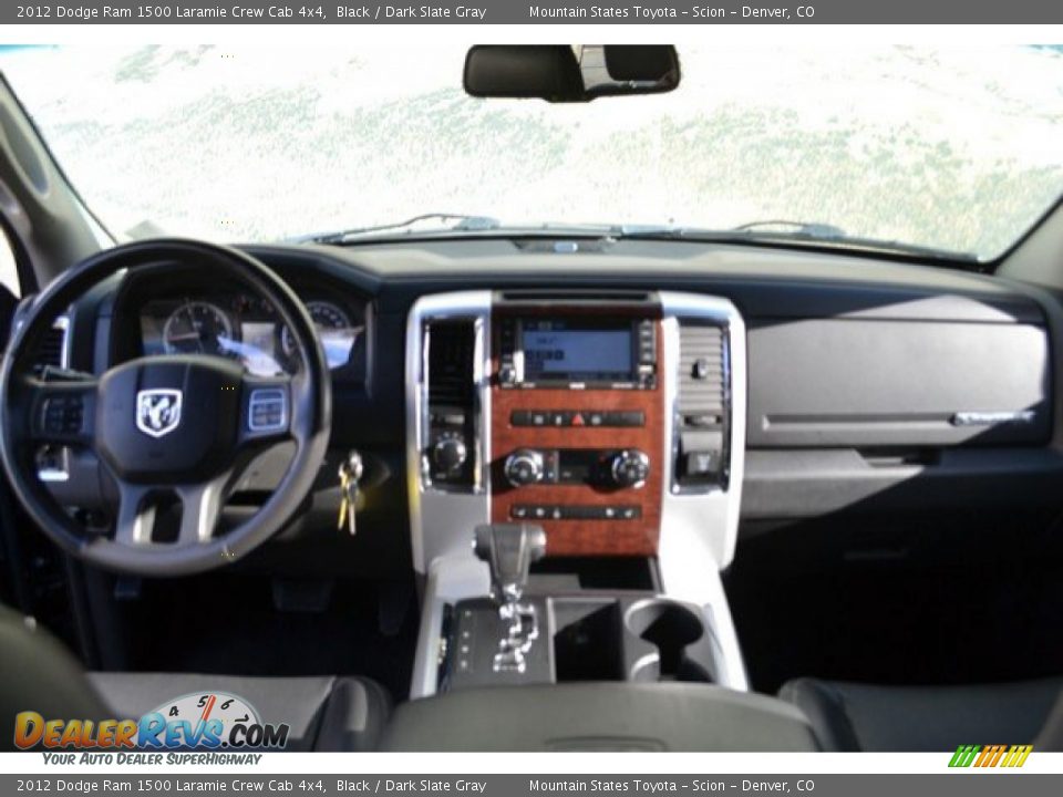 2012 Dodge Ram 1500 Laramie Crew Cab 4x4 Black / Dark Slate Gray Photo #13