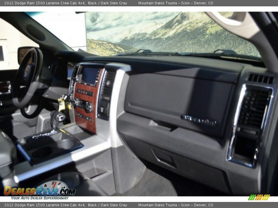 2012 Dodge Ram 1500 Laramie Crew Cab 4x4 Black / Dark Slate Gray Photo #16