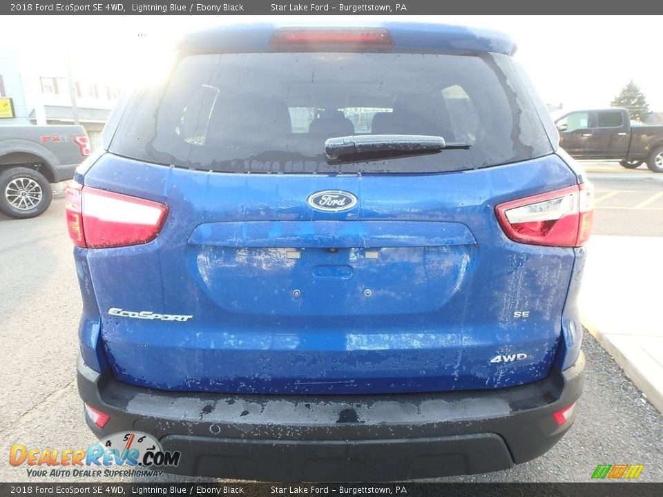 2018 Ford EcoSport SE 4WD Lightning Blue / Ebony Black Photo #7