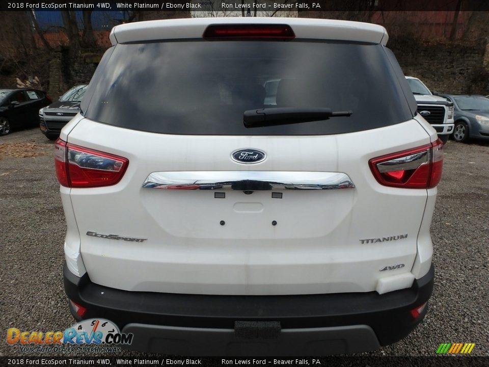 2018 Ford EcoSport Titanium 4WD White Platinum / Ebony Black Photo #4