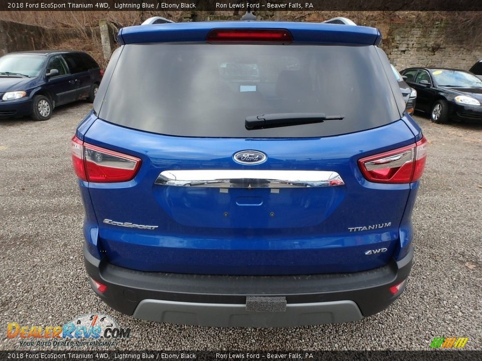 2018 Ford EcoSport Titanium 4WD Lightning Blue / Ebony Black Photo #4
